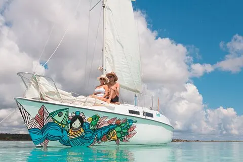 Privézeiltocht door de Bacalar-lagune