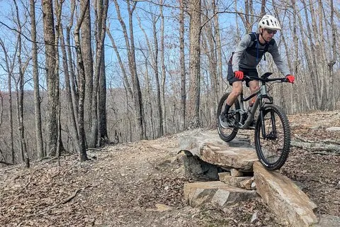 3-timers guidet mountainbike i Blue Ridge Mountains