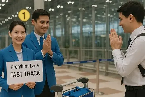 Prioritärer Fast-Track-Einstieg am Flughafen Bangkok mit Guide