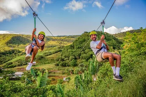 Maurício : Família Zipline Adventure 7 linhas - Vallé Adventure Park