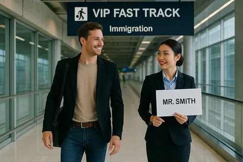 Phuket Airport Fast Track Priority Lane Von Flugzeug zu Ankunft