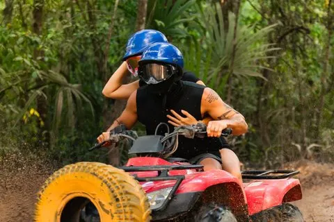 Cancún VTT, Tyroliennes, Cenote, Dégustation déjeuner et tequila inclus