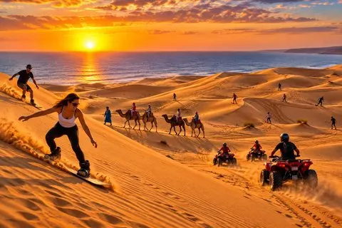 Agadir Sunset Sandboarding & Moroccan BBQ Dinner Tour